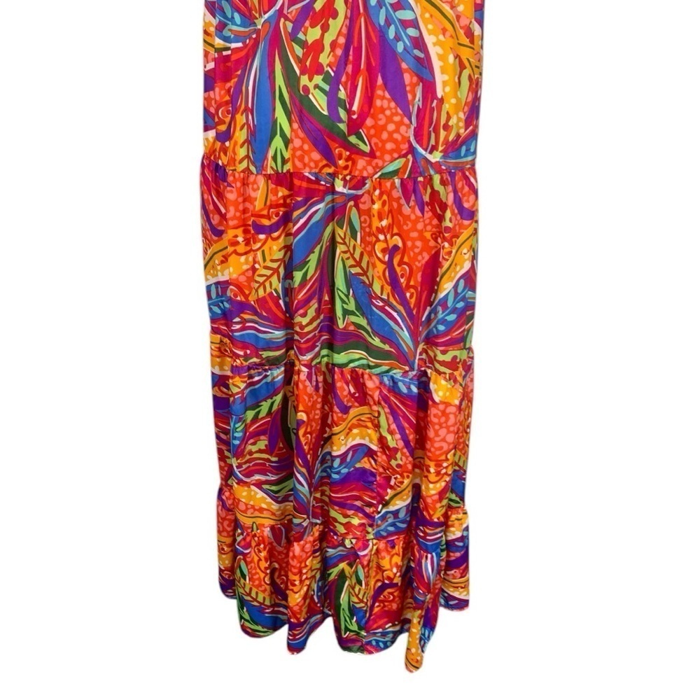 True Destinations Tropical Floral Print Maxi Dress Size Large - Picture 8 of 10